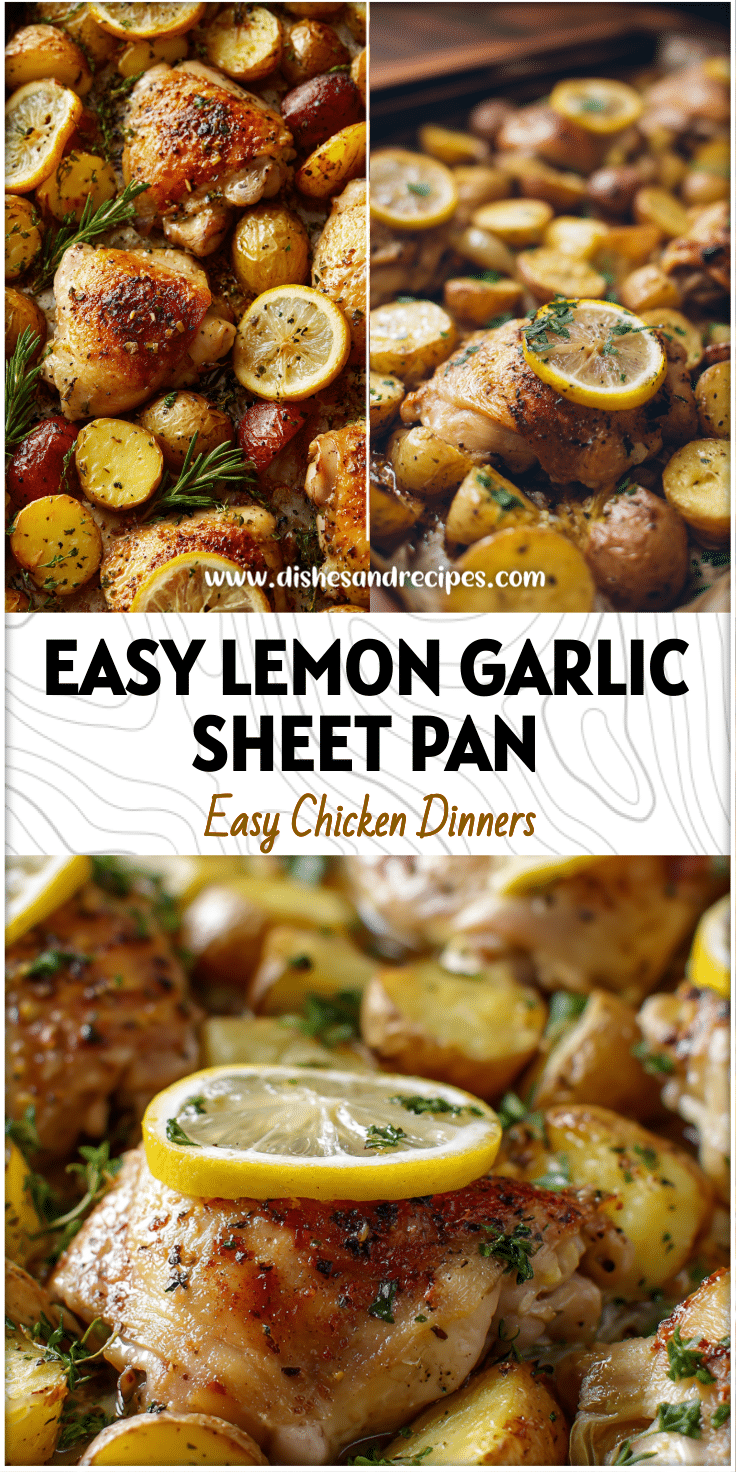 Sheet Pan Lemon Garlic Chicken and Potatoes | Easy Family Dinner 4 Sheet Pan Lemon Garlic Chicken and Potatoes | Easy Family Dinner