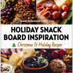 Christmas Party charcuterie board featuring festive treats, fruits, and Xmas Food appetizers.