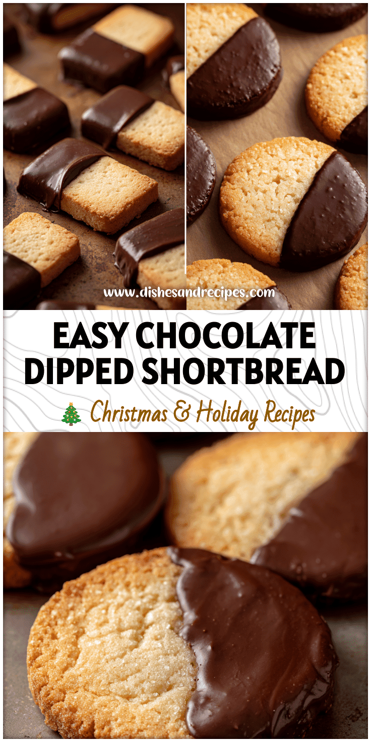 Chocolate-Dipped Shortbread Cookies for Easy Indulgence