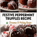 Chocolate Peppermint Truffles: Festive Homemade Treats for Christmas 5 Plate of Chocolate Peppermint Truffles dusted with crushed candy canes for Christmas dessert.