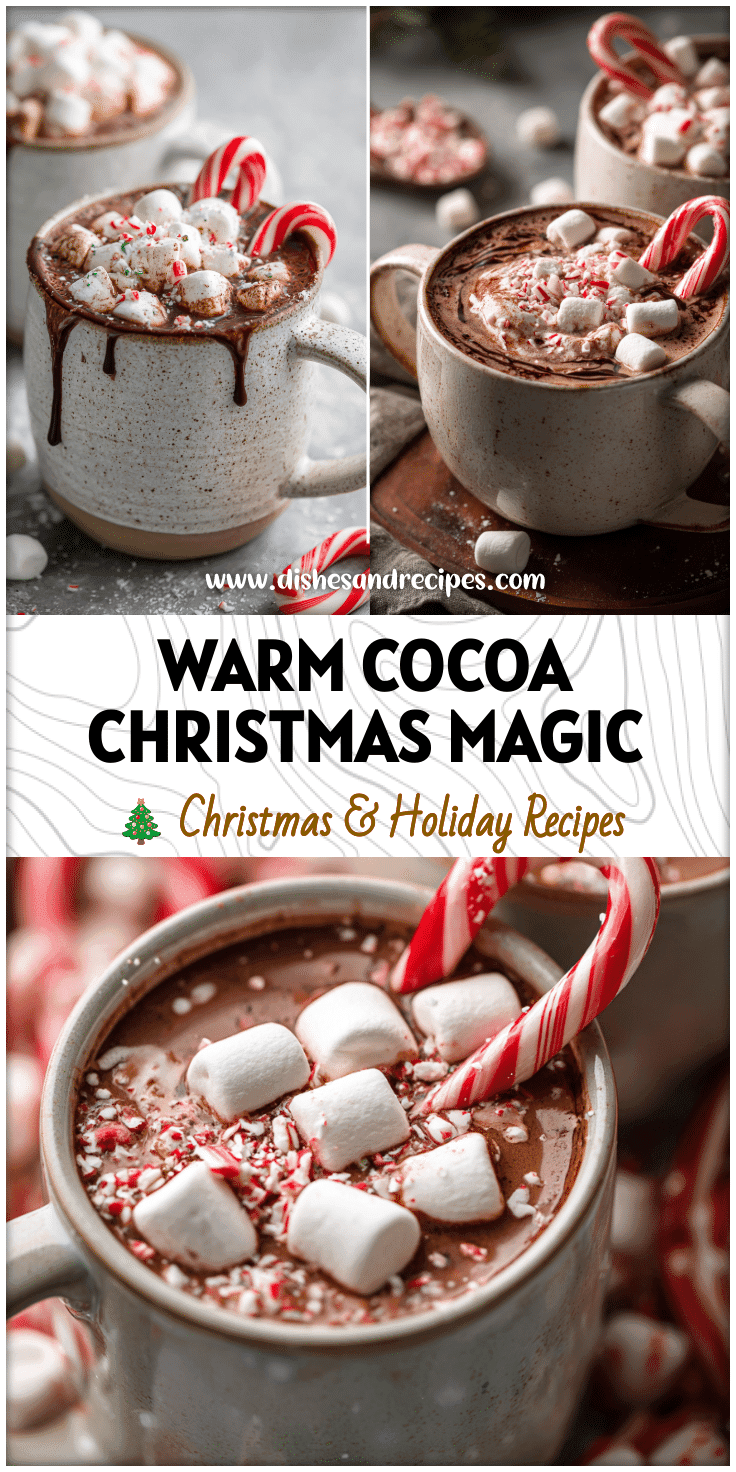 Christmas Hot Cocoa Cups with Candy Canes and Marshmallows