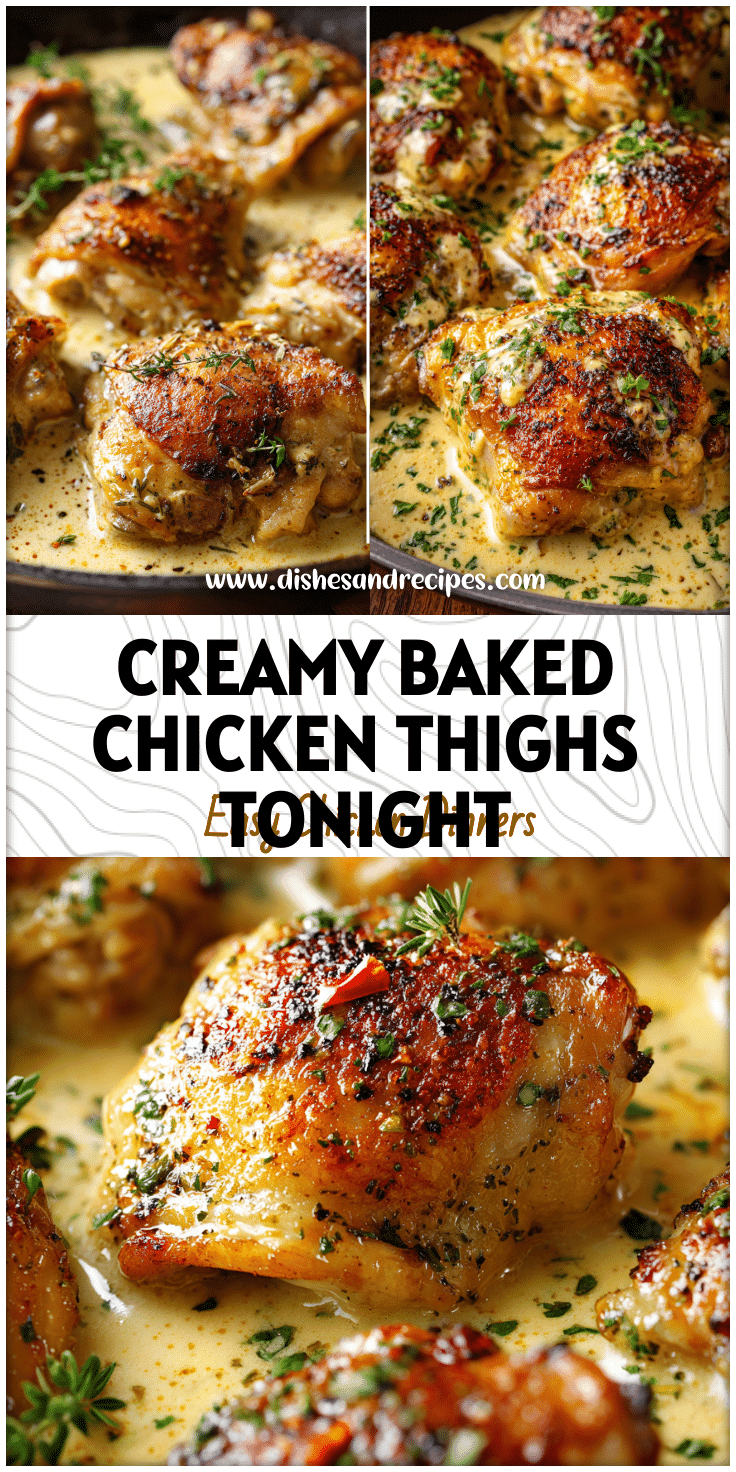 Creamy Oven Baked Chicken Thighs Recipe for Cozy Dinner Nights