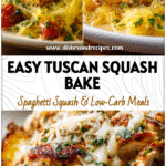 Creamy Tuscan Spaghetti Squash Chicken Parmesan for Light Summer Pasta Nights 5 A plate of creamy Tuscan Spaghetti Squash Chicken Parmesan showing golden Chicken Spagetti Squash with sauce and herbs.