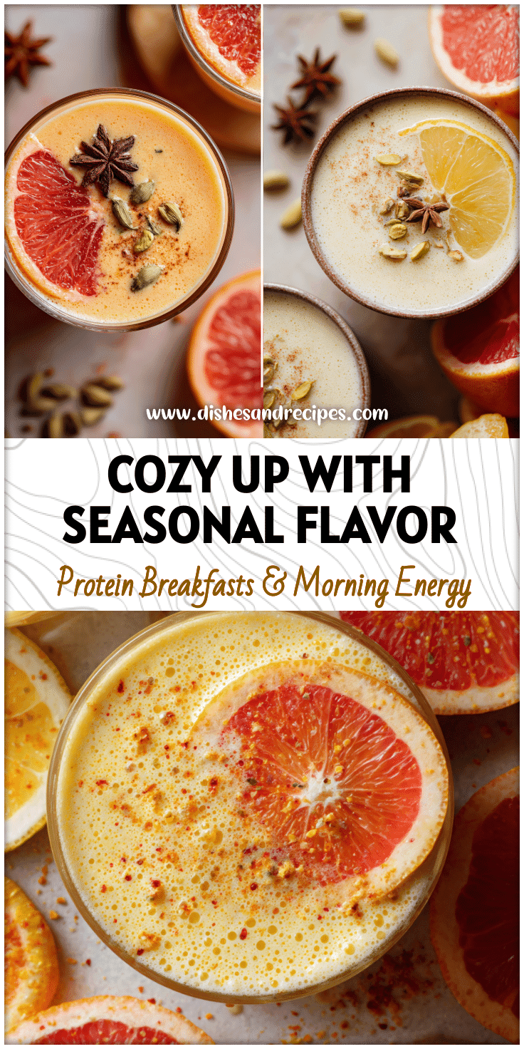 Bright Winter Smoothie with citrus slices and spices showcasing a Nourishing Drink for a Healthy Winter Food breakfast.