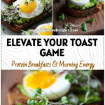 Stylish avocado eggs on toast with microgreens arranged for elegant plated breakfast ideas.