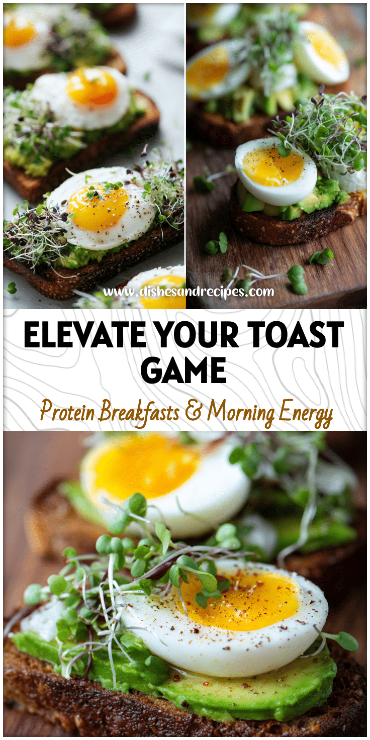 Creative Toast Plating Avocado Eggs and Microgreens Brunch