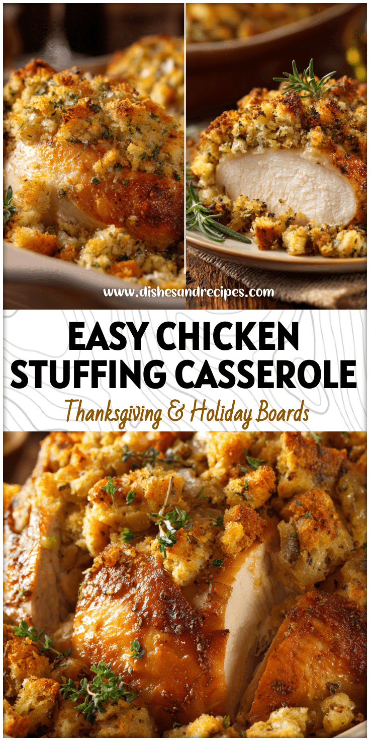 Easy Baked Chicken With Stuffing Casserole Recipe