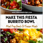 Fiesta Chicken and Avocado Burrito Bowl Recipe 5 Fiesta Chicken and Avocado Burrito Bowl with colorful Tex Mex ingredients and fresh toppings in a bright serving bowl.