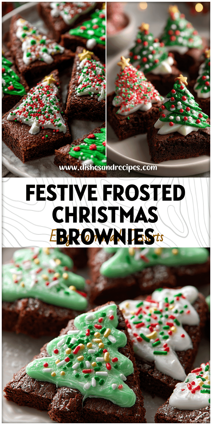 Frosted Christmas Brownies Shaped Like Christmas Trees 4 Frosted Christmas Brownies Shaped Like Christmas Trees
