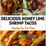 Honey Lime Shrimp Tacos with Fresh Marinade & Seasoning Ideas 5 Colorful Soft Shrimp Tacos with honey lime glaze, fresh toppings, and vibrant Shrimp Tacos Marinade.