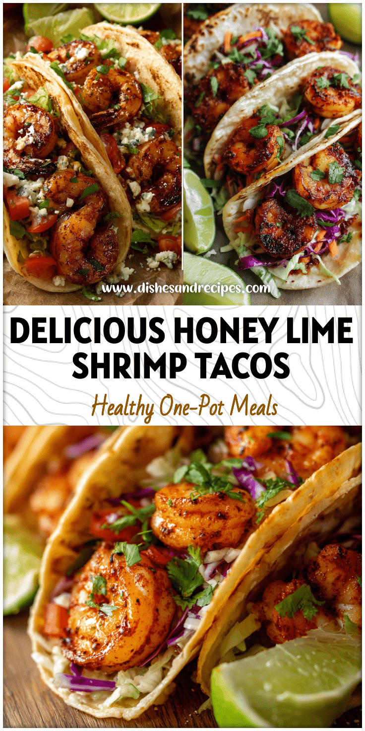 Colorful Soft Shrimp Tacos with honey lime glaze, fresh toppings, and vibrant Shrimp Tacos Marinade.