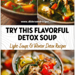 Immune-Boosting Detox Chicken Soup Inspired by Recetas Mexicanas & Jamie Oliver 5 A steaming bowl of Detox Chicken Soup inspired by Recetas Mexicanas and Jamie Oliver, rich in vegetables and herbs for a healthy detox meal.