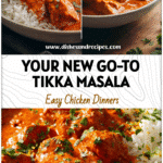 Instant Pot Chicken Tikka Masala Light with Creamy Coconut Twist 5 Creamy Instant Pot Chicken Tikka Masala with coconut milk and rich Masala Sauce served in a bowl with rice.