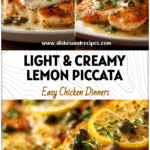 Plated Light Chicken Piccata topped with creamy lemon sauce and capers for a fresh Chicken Lemon Sauce Recipe look