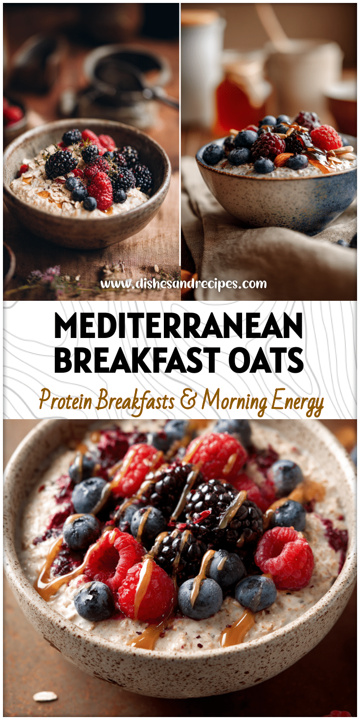 Mediterranean Style Overnight Oats with Berries