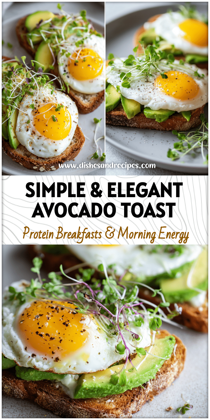 Minimal Breakfast Idea Toast Avocado and Eggs Elegant Morning Plates