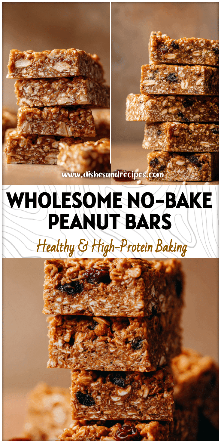 No-Bake Peanut Butter Granola Bars Vegan Healthy Treat