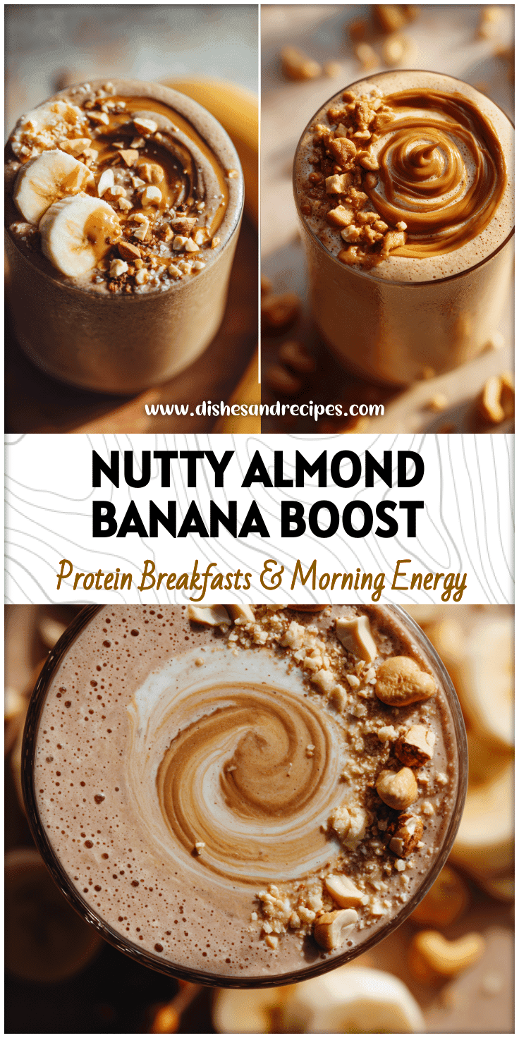 Nutty Almond Butter Banana Protein Smoothie