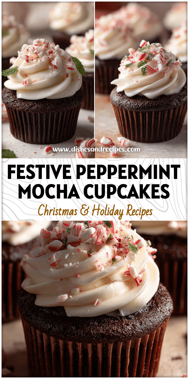 Peppermint Mocha Cupcakes with Creamy Frosting for the Holidays