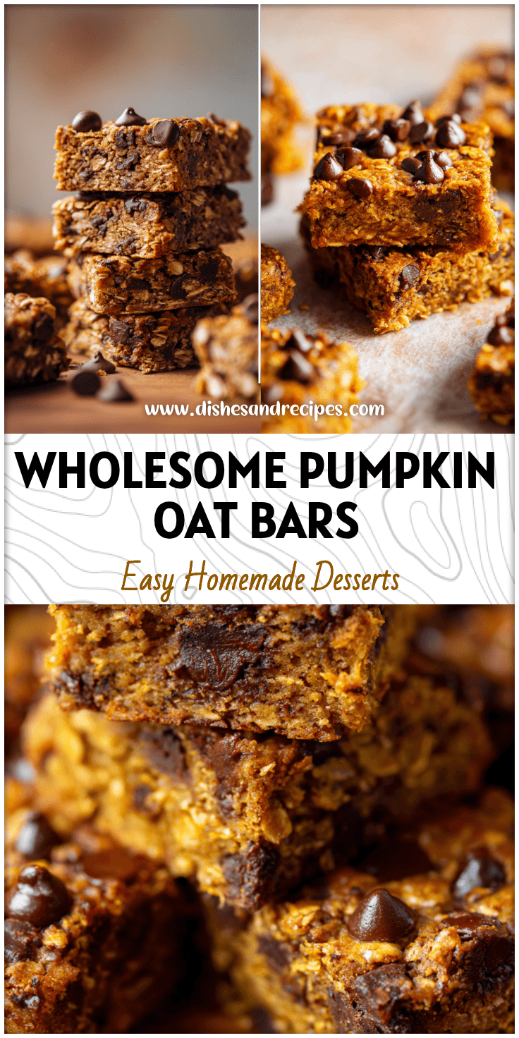 Pumpkin Chocolate Chip Oat Bars Healthy Fall Treat