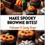 Spooky Halloween Brownie Bites for Easy Fall Baking Fun 5 Tray of spooky Halloween Brownie Bites decorated with festive icing, ideal for Halloween Easy Baking.