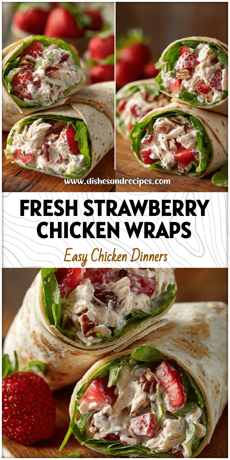 Strawberry Chicken Salad Wraps – A Fresh Take on Summer Chicken Salad