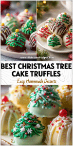 Home 7 Festive plate with Little Debbie Christmas Tree Cake truffles topped with sprinkles and holiday decor.