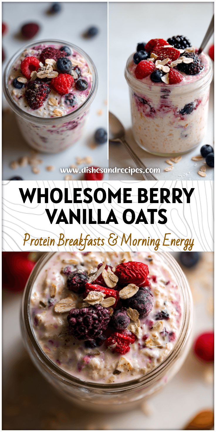 Berry Vanilla Protein Overnight Oats | Healthy Breakfast Oats Recipe 4 Berry Vanilla Protein Overnight Oats | Healthy Breakfast Oats Recipe