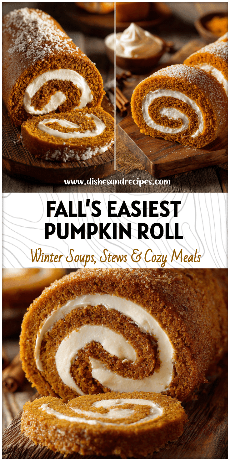 Cake Mix Pumpkin Roll with Cream Cheese Filling