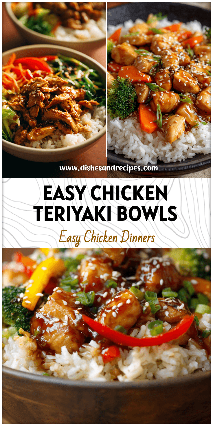 Bowl of chicken teriyaki with rice and colorful veggies for simple clean dinners and quick meals with rice