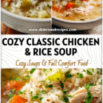 Classic Chicken & Rice Soup Recipe for Cozy Nights 5 A bowl of Classic Chicken And Rice Soup with tender chicken pieces, fluffy rice, and vegetables served warm.