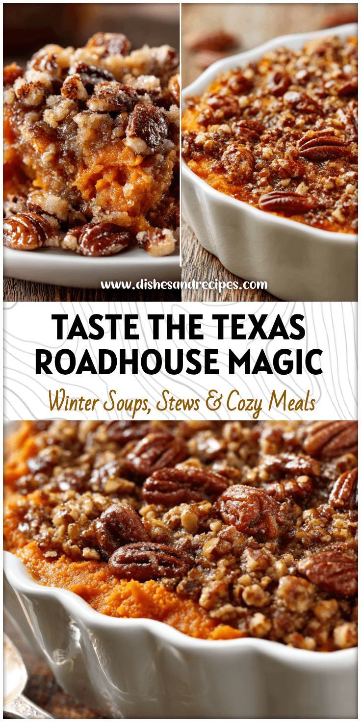 Copycat Texas Roadhouse Sweet Potato Casserole with Pecan Crunch
