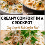 Creamy Crockpot Chicken Parmesan Soup Recipe for Cozy Nights 5 Bowl of Creamy Crockpot Chicken Parmesan Soup topped with melted cheese and fresh parsley.