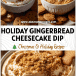 A bowl of Gingerbread Cheesecake Dip topped with crushed gingersnaps and served with cookies for dipping.