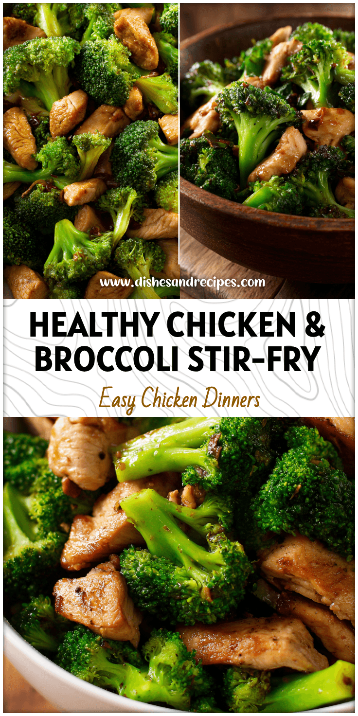 Bowl of healthy chicken and broccoli stir fry with tender chicken pieces and bright green broccoli florets