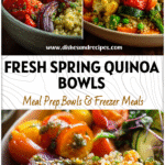 Fresh Spring Veggie Quinoa Bowls: Vibrant & Easy Power Bowl Recipe 5 Colorful spring quinoa and veggie power bowl topped with roasted vegetables and herbs.