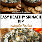 Healthy Greek Yogurt Spinach Artichoke Dip for Anytime Snacking 5 Bowl of Healthy Greek Yogurt Spinach Artichoke Dip served with crackers and fresh veggies