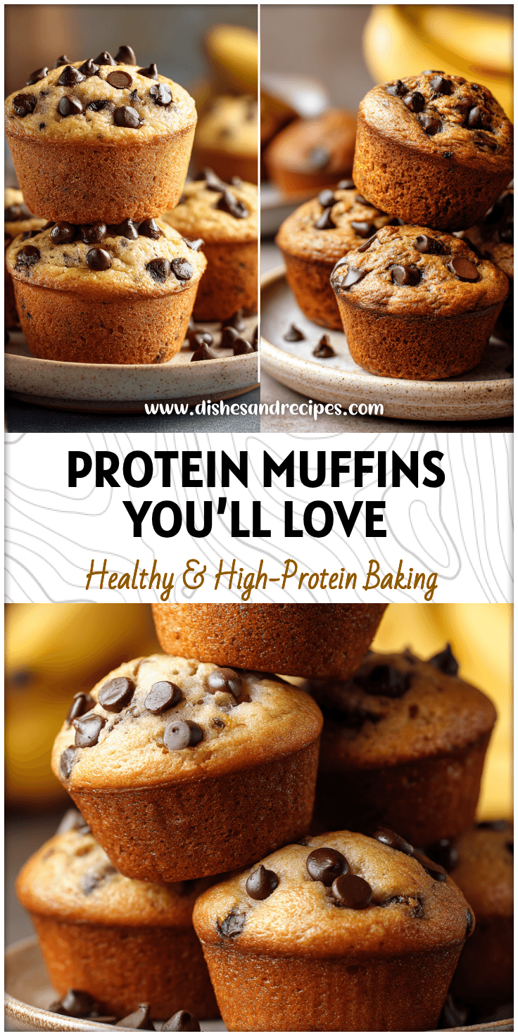 High-Protein Banana Chocolate Chip Muffins Healthy Breakfast Snack Idea