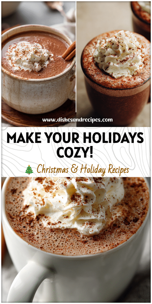 Home 31 A mug of Holiday Spiced Hot Chocolate topped with whipped cream and cinnamon, ideal for Best Hot Drinks for Winter.