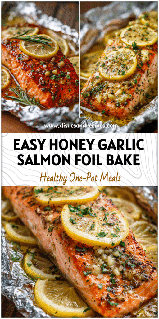 Home 19 Baked honey lemon garlic salmon in foil with herbs and lemon slices for Weight Watchers Salmon Recipes.