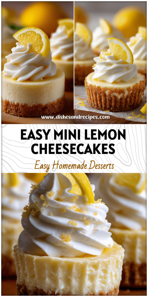 Home 9 Small Lemon Cheesecake topped with creamy lemon vanilla topping in individual cups.