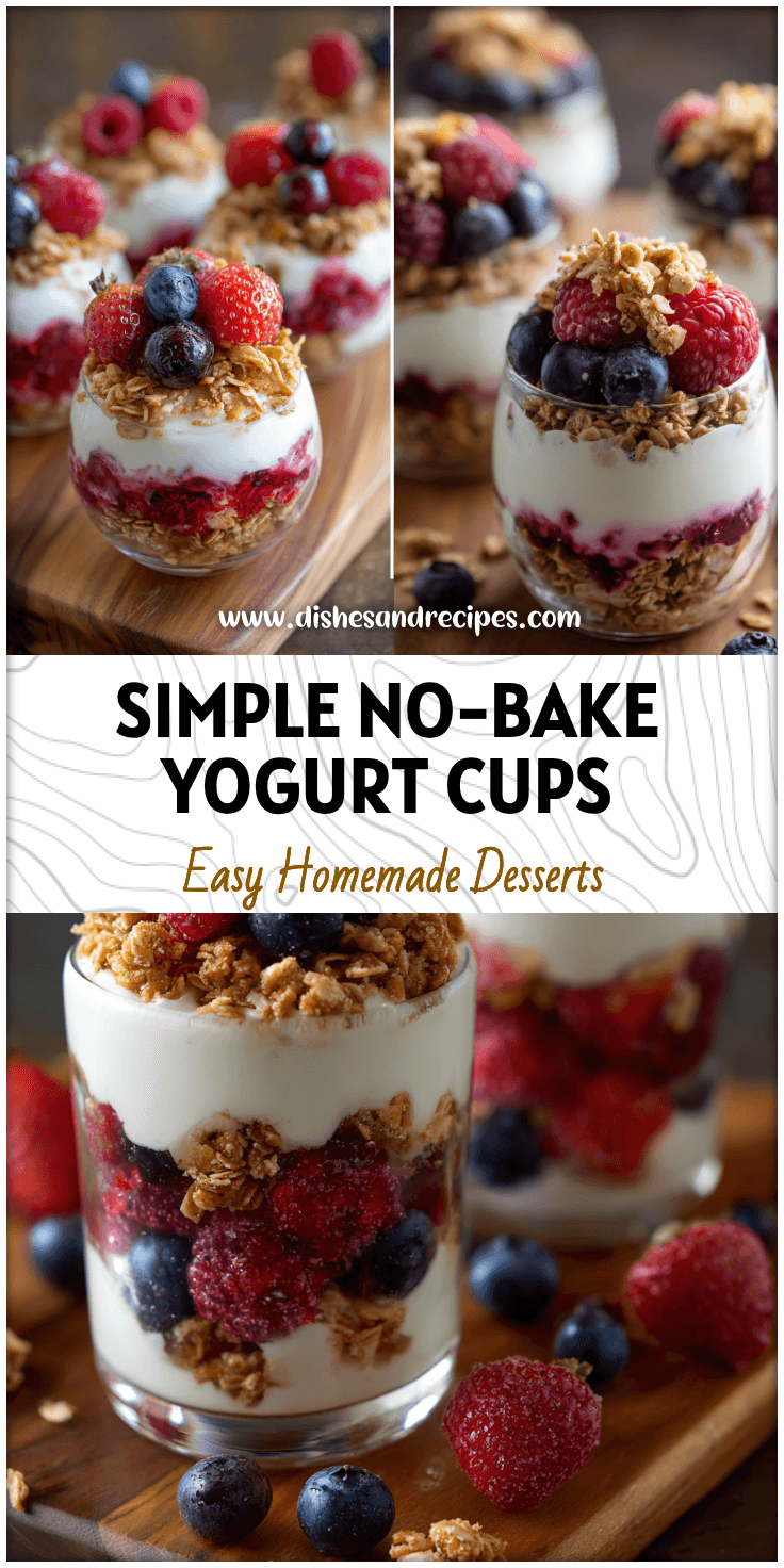 No-Bake Yogurt Fruit Cups: Easy Frozen Yogurt Parfait Treat 4 No-Bake Yogurt Fruit Cups Easy Frozen Yogurt Parfait Treat