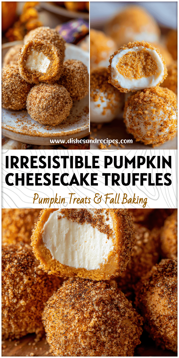 Pumpkin Cheesecake Truffles for Festive Fall & Halloween Desserts