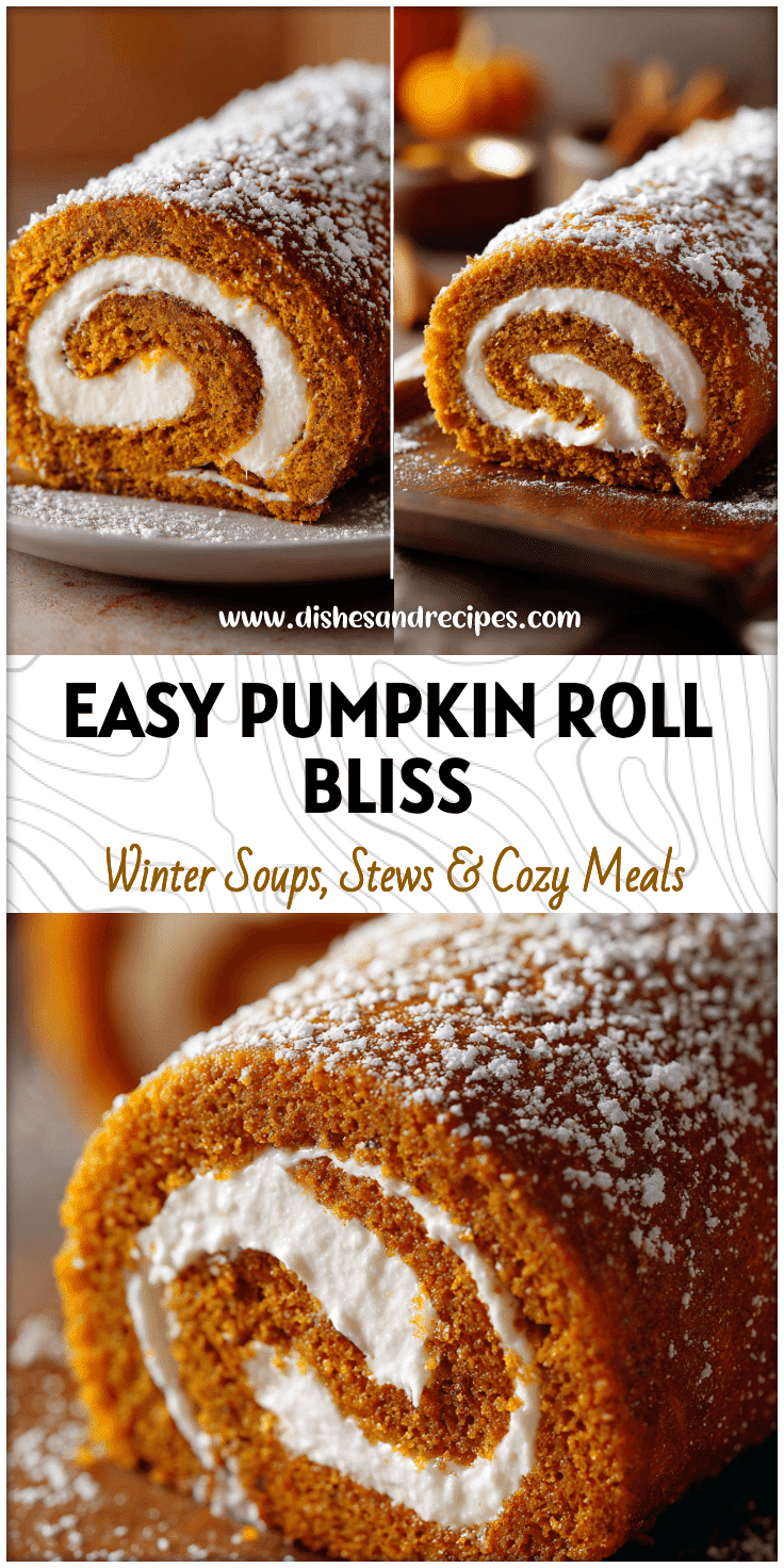 Pumpkin Roll Cake Easy Recipe with Creamy Filling