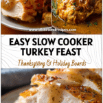 Slow Cooker Turkey Breast & Gravy | Cozy Crockpot Meal for Thanksgiving 5 Tender turkey breast with rich gravy served from a slow cooker for a cozy Crockpot Thanksgiving meal