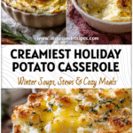 Close-up of riced mashed potatoes casserole with melted butter and crisp baked topping on a rustic table