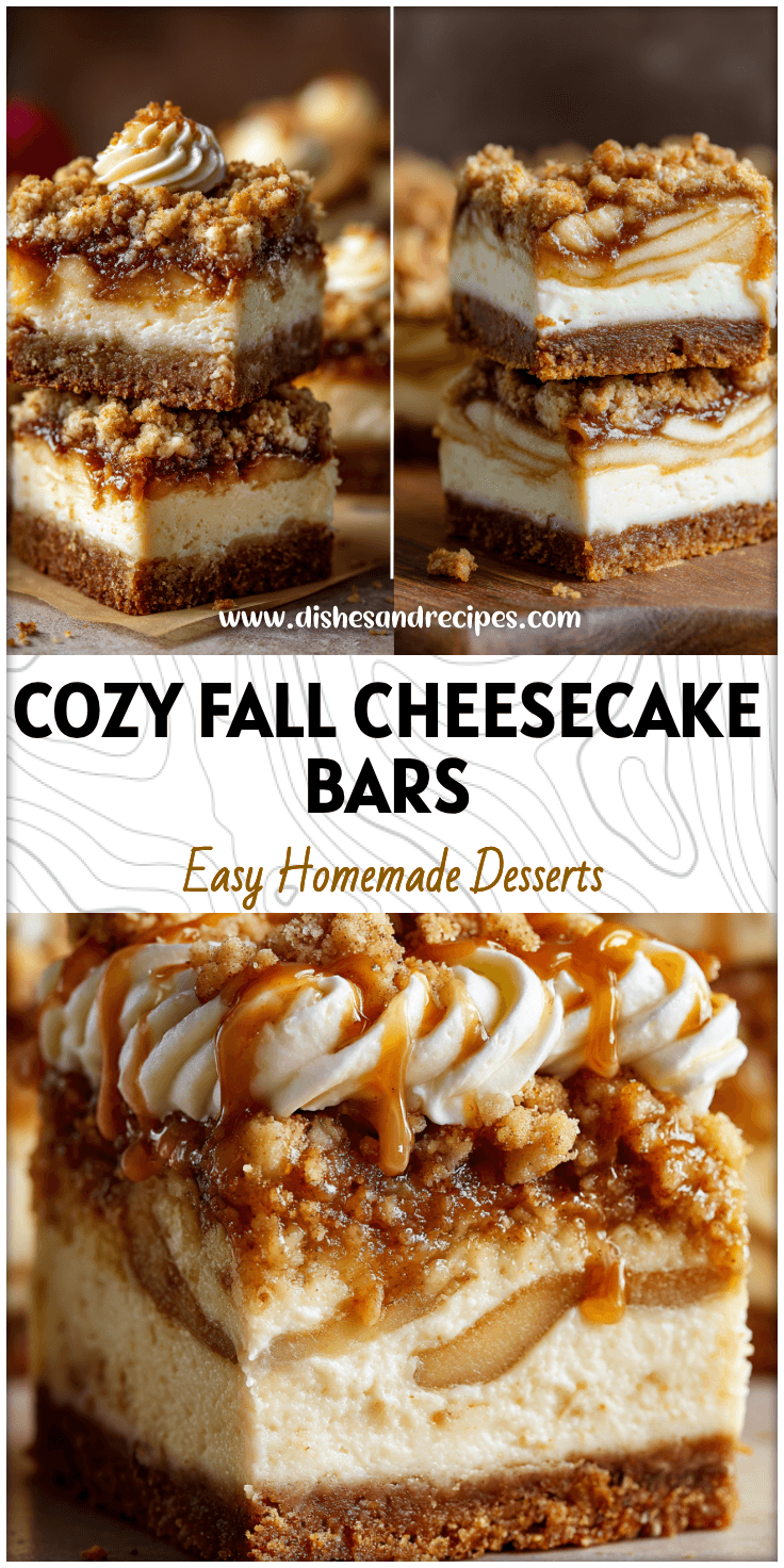 Vanilla Bean & Apple Crisp Cheesecake Bars Delight