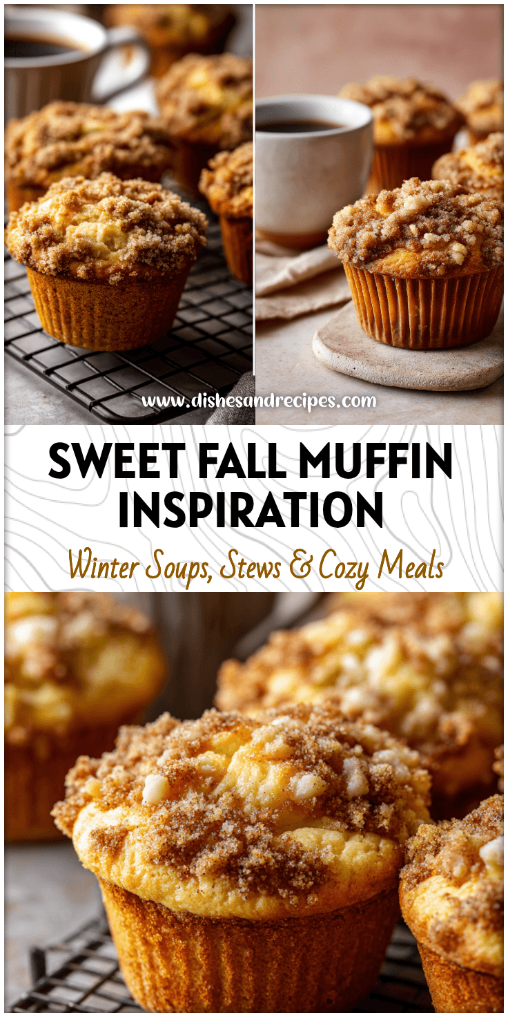Golden Apple Streusel Muffins with crumb topping cooling beside a cup of coffee