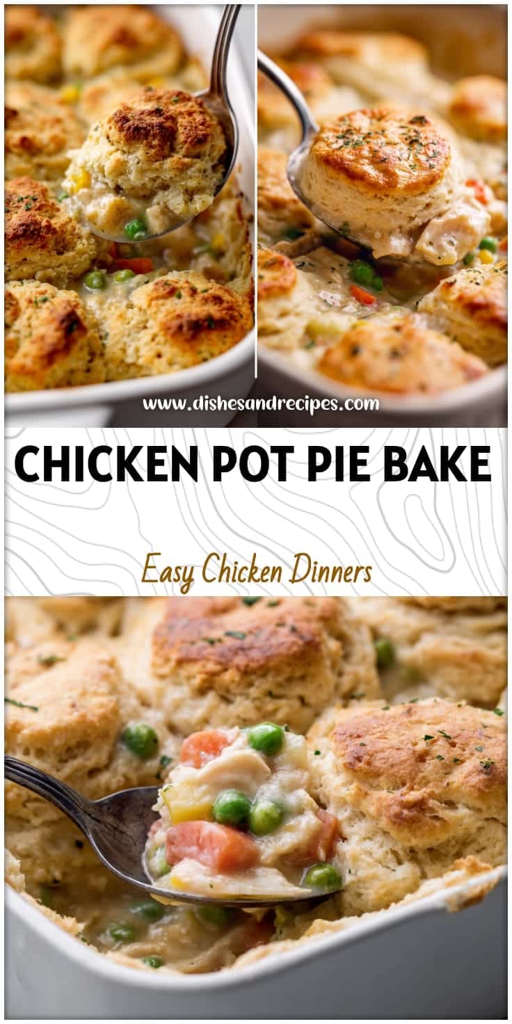 Easy Homestyle Chicken Pot Pie Biscuit Bake Recipe