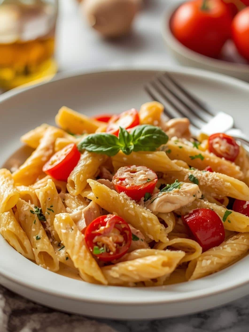 Creamy Chicken Caprese Pasta Salad: Easy Recipe for a Delicious Meal